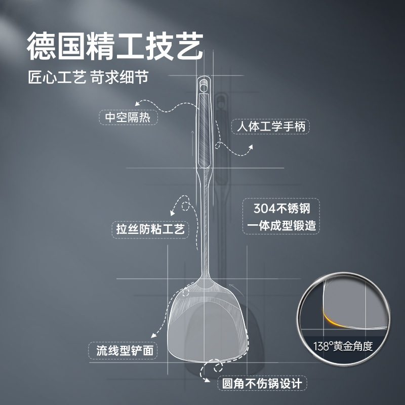 炊大皇 品质大厨系列 WG44113 铲勺套装 3件套 94.05元