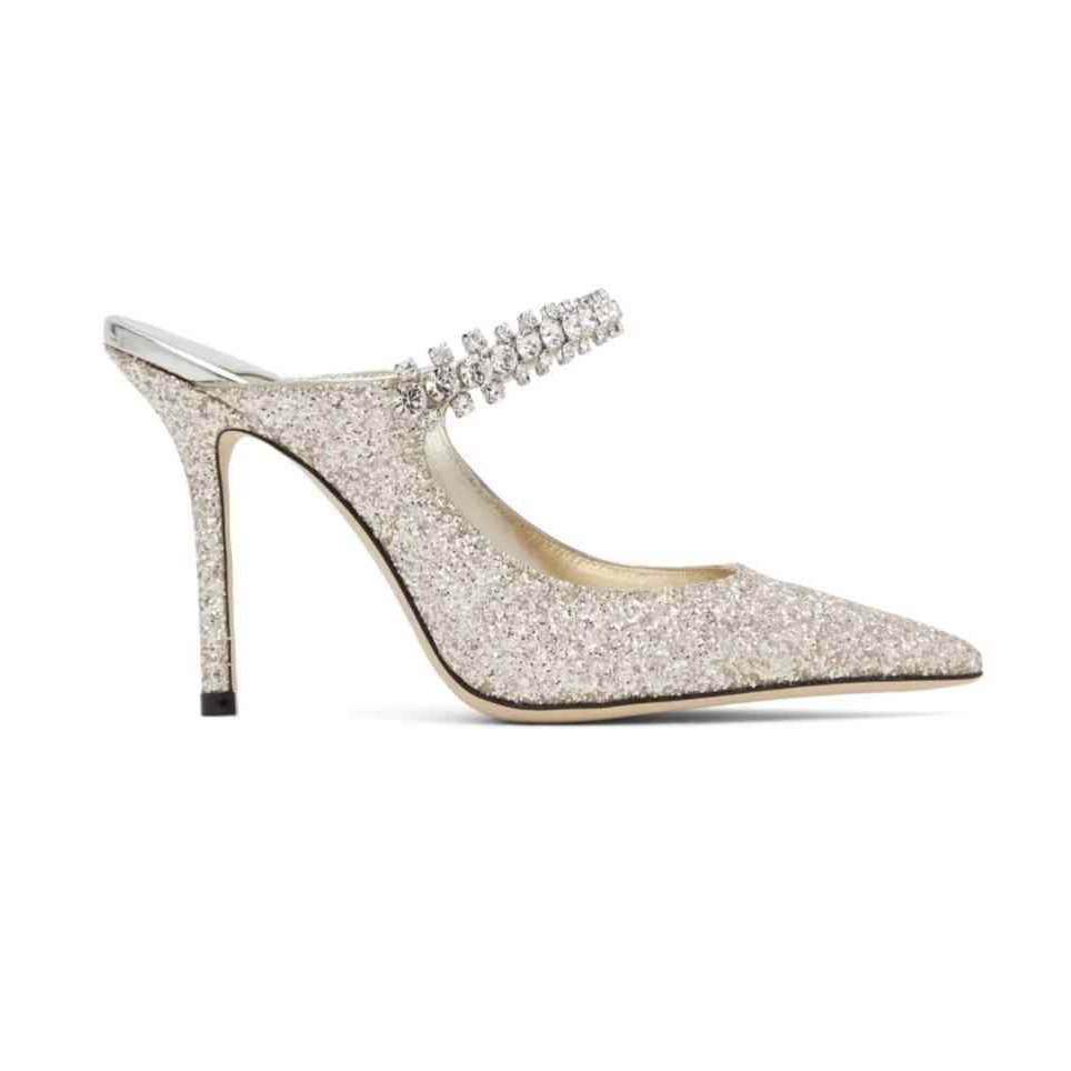 Jimmy Choo 金色 Bing 100穆勒高跟鞋 5.8折 $653（約4713.09元）