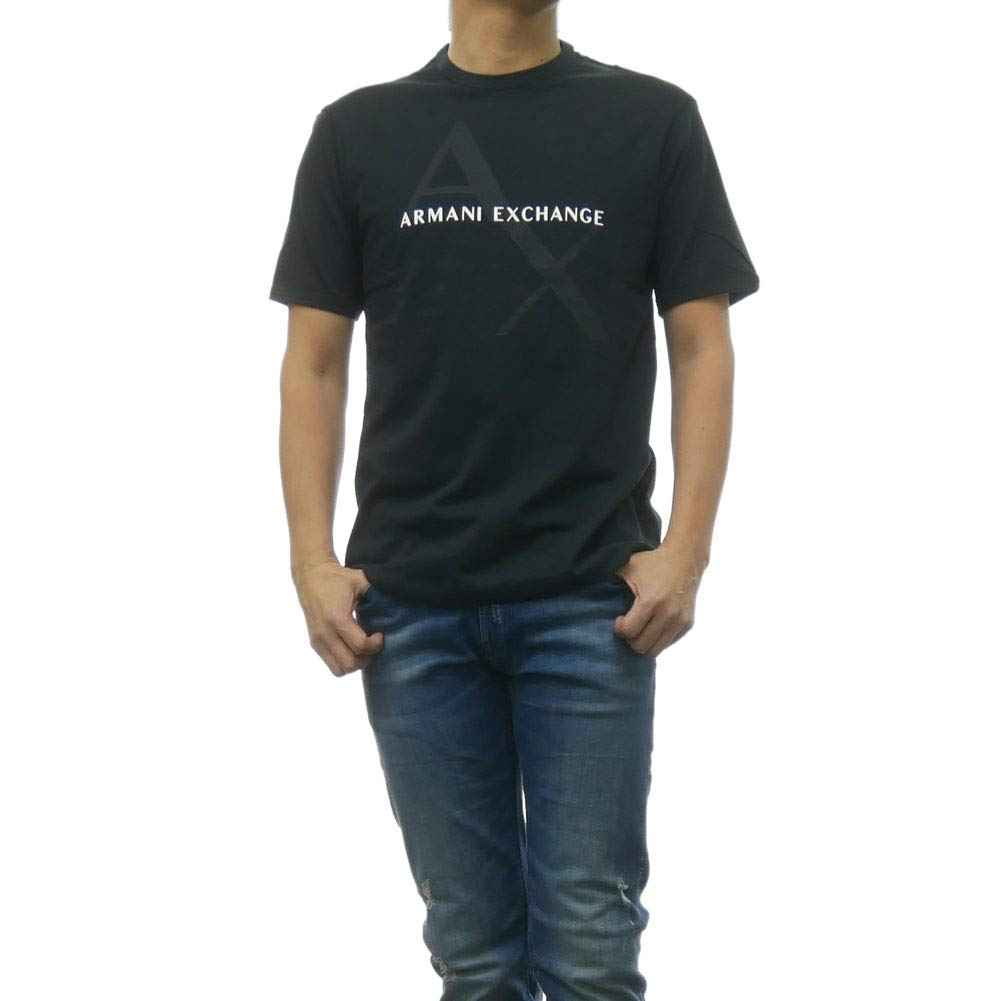 【含税直邮】A|X ARMANI EXCHANGE 男士圆领徽标 T 恤 黑色 中号 到手约￥192.52