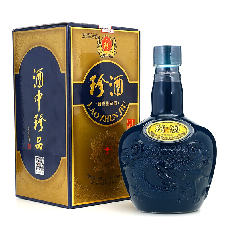 珍酒 老珍酒 53%vol 酱香型白酒 500ml 单瓶装 81.82元（需买2件，需用券）