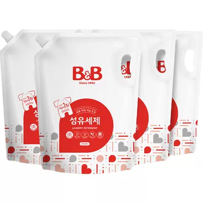 韩国B&B保宁宝宝洗衣液补充装2100ml*4袋 98.81元（需领券+返10元购物金后）