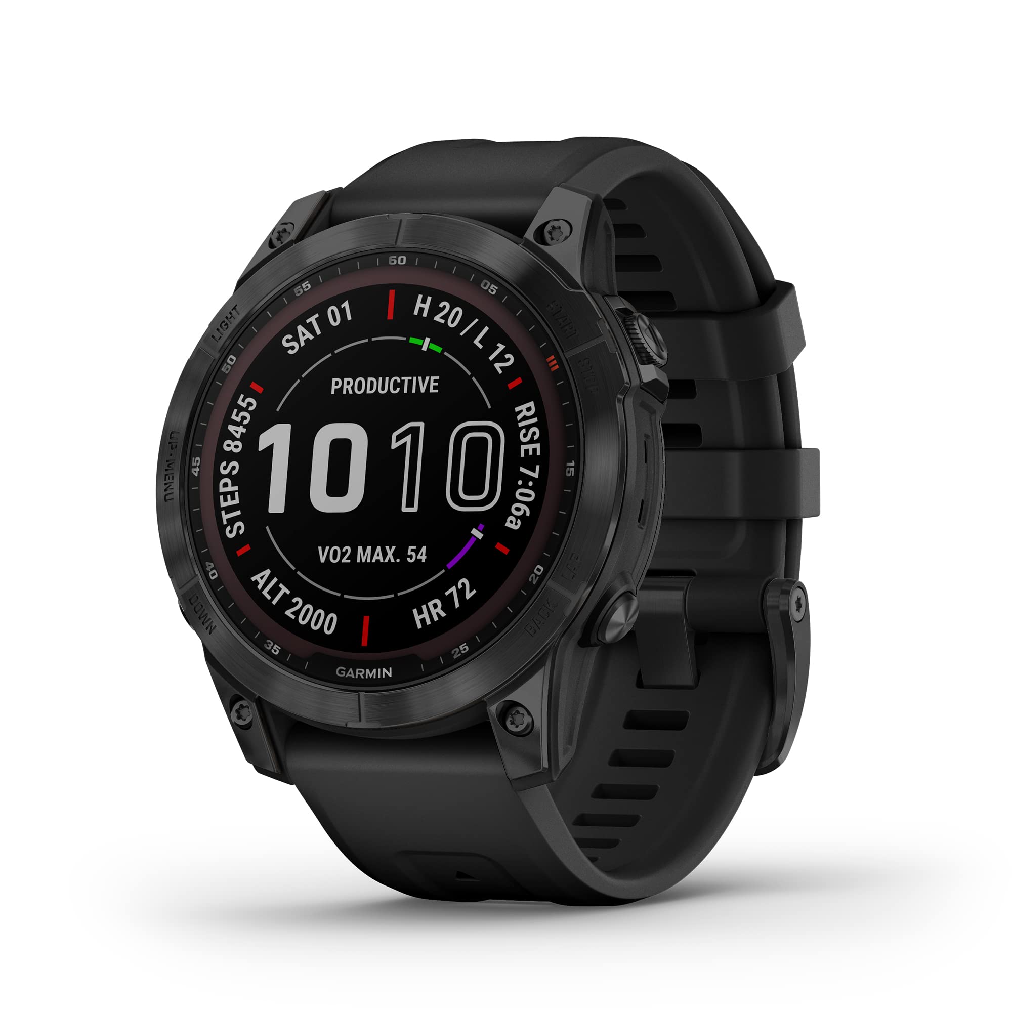 GARMIN 佳明 太阳能跑步GPS手表 fenix 7 黑色DLC钛金属表壳配黑色表带 3924元