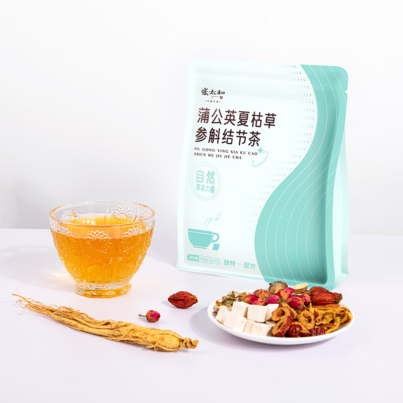 张太和 蒲公英夏枯草参斛结节茶 100g 29.9元（需用券）