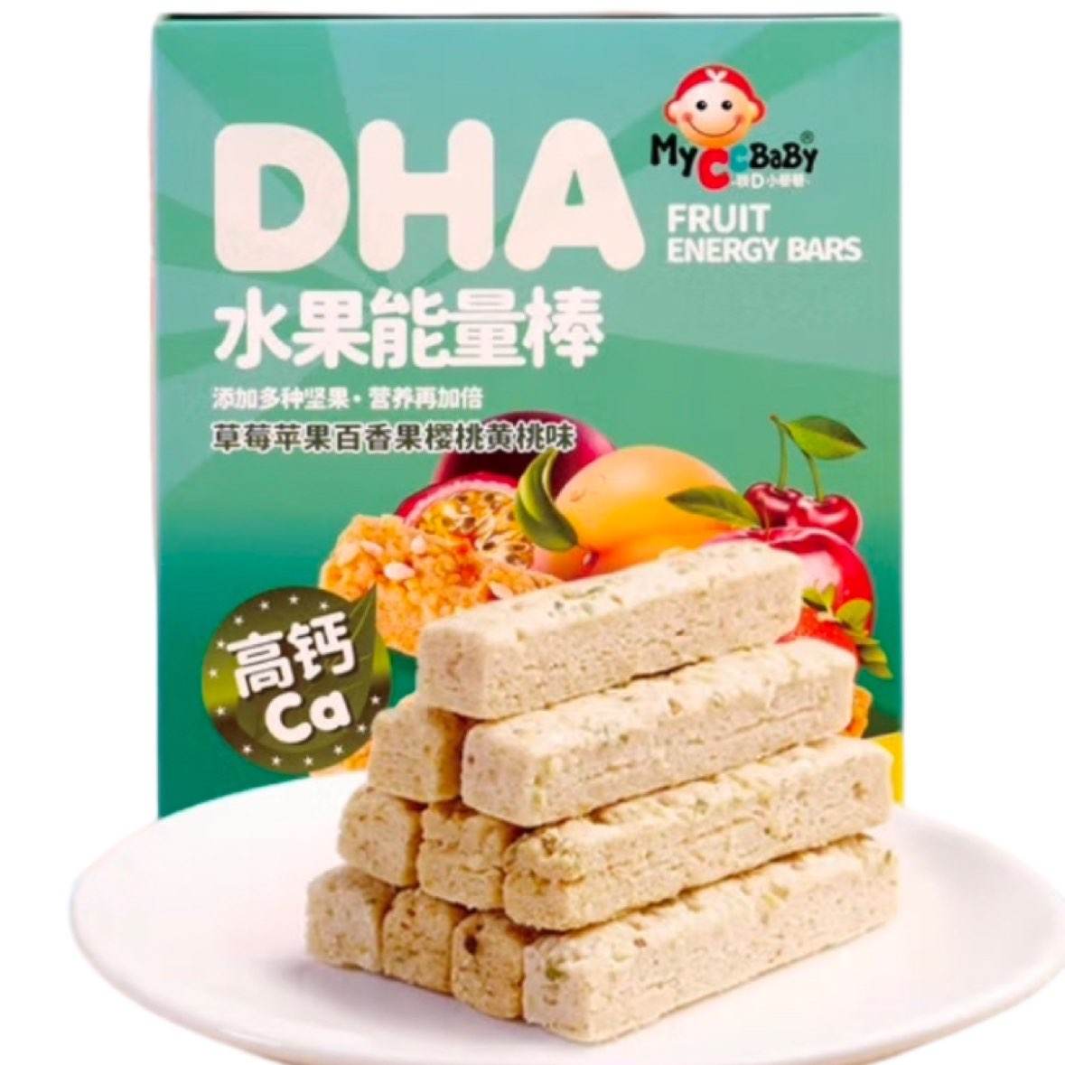 PLUS：我D小蔡蔡 DHA水果能量棒 红柚香蕉蓝莓山竹桑葚味 25.92元（合12.96元/件