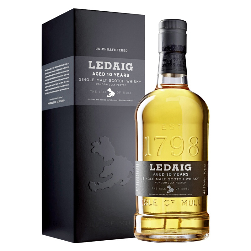 Ledaig 利得歌 莫尔岛 10年 单一麦芽 苏格兰威士忌 46.3%vol 700ml 240.02元（需用