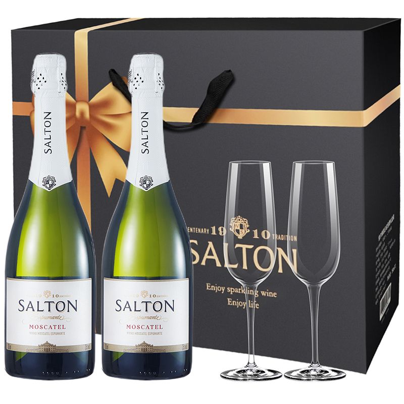 SALTON 索尔顿 莫斯卡托起泡酒750ml*2（配礼盒+香槟杯） 149元（需用券）