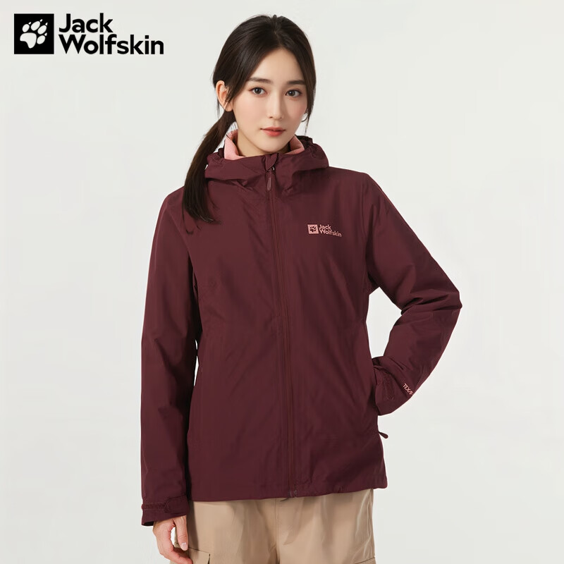 Jack Wolfskin 狼爪冲锋衣女秋冬户外运动 抓绒三合一女两件套 893.76元