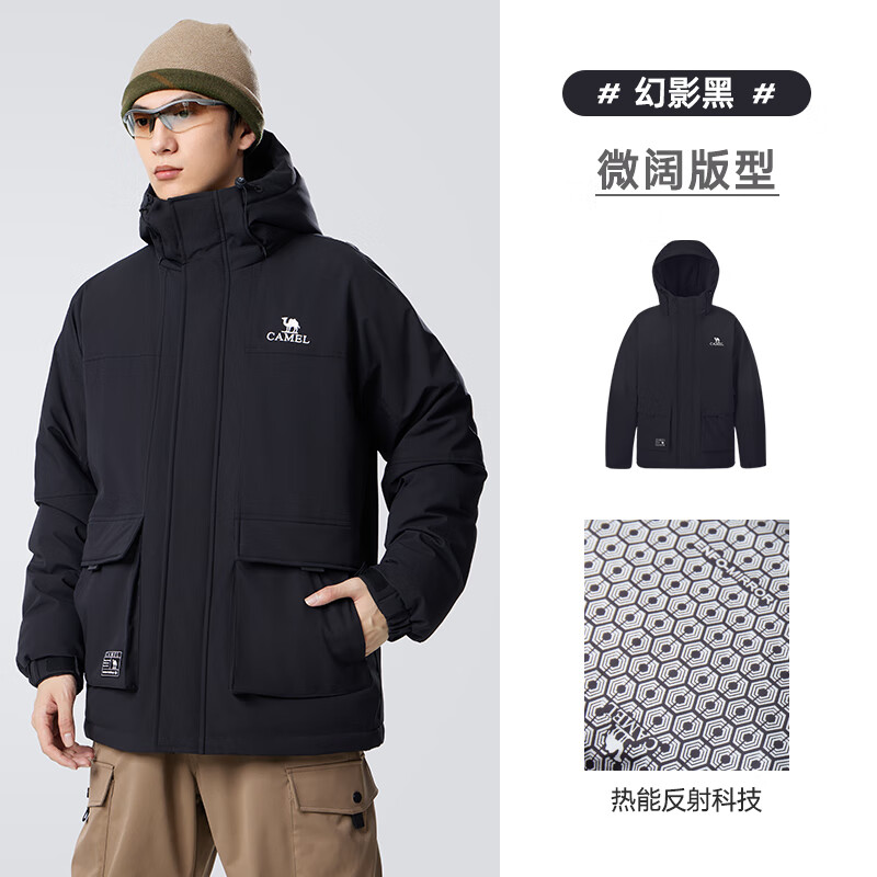 骆驼（CAMEL）工装羽绒服 秋冬款加厚 M13CF00100A 371.01元（需领券）