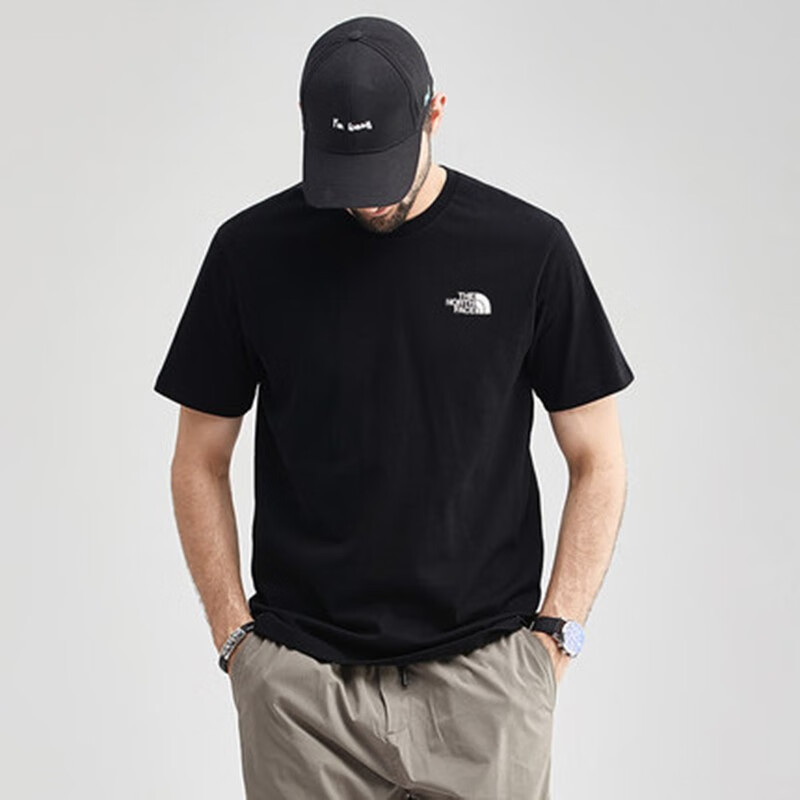 THE NORTH FACE 北面 Cotton Stretch 中性运动T恤 NT7UN02-A 黑色 132.55元