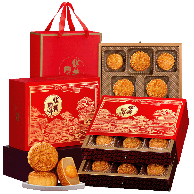 Plus会员：华美月饼礼盒蛋黄莲蓉月饼720g 15.37元（限地区合5.12元/件）