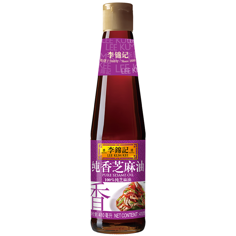 plus会员：李锦记 一级芝麻油 100﹪芝麻油 410ml *9件 106.83元（11.87元/件、包邮