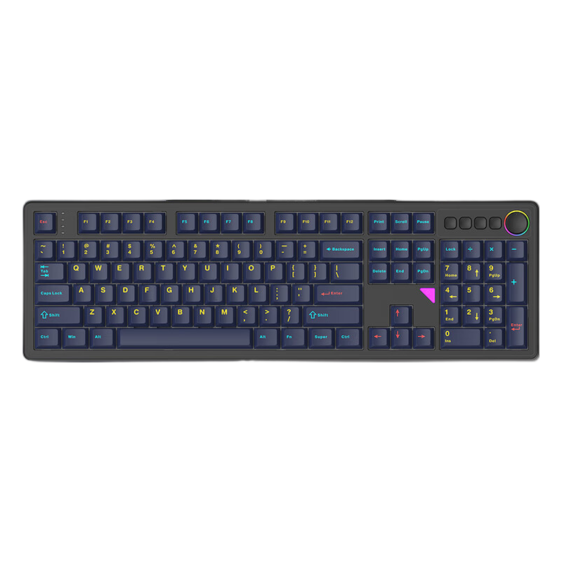 HELLO GANSS 3104T Pro 104键 三模机械键盘 凝夜彩 晶粉轴 RGB 219元