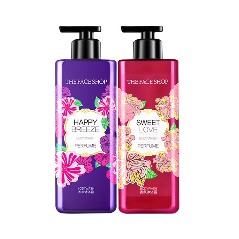 THE FACE SHOP LG菲诗小铺香芬沐浴露香水型男女长久留香家庭装大容量500ml*2 37.1