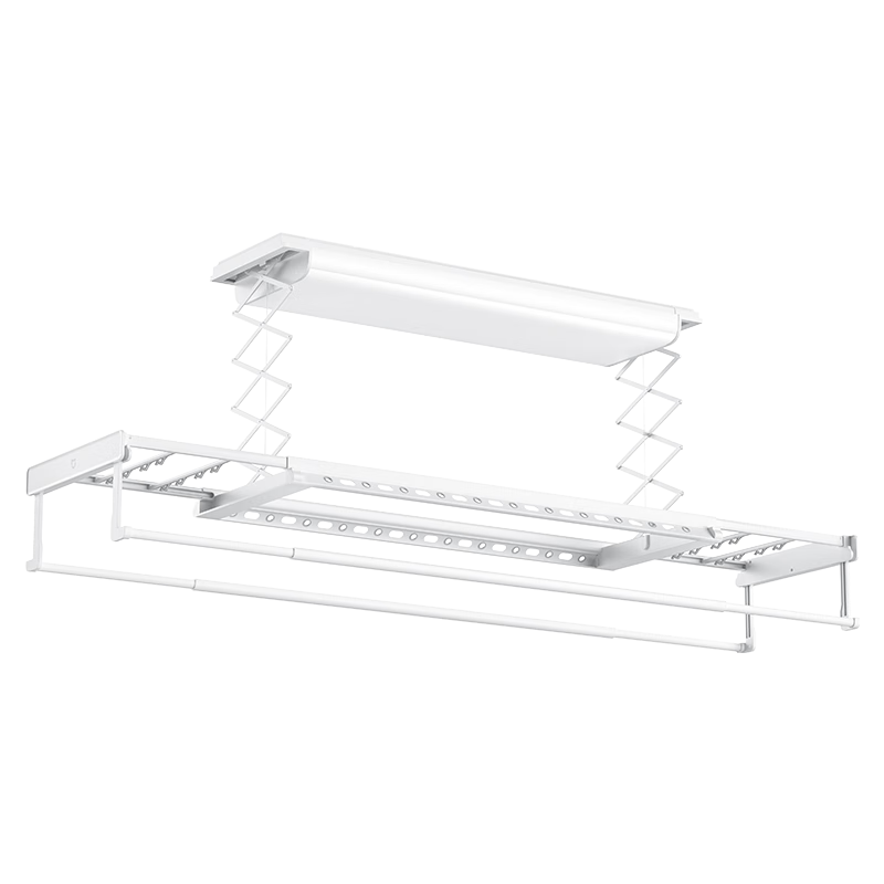 双11狂欢：米家智能晾衣机Pro 月光白 电动晾衣架 超薄机身嵌入隐藏 遥控升