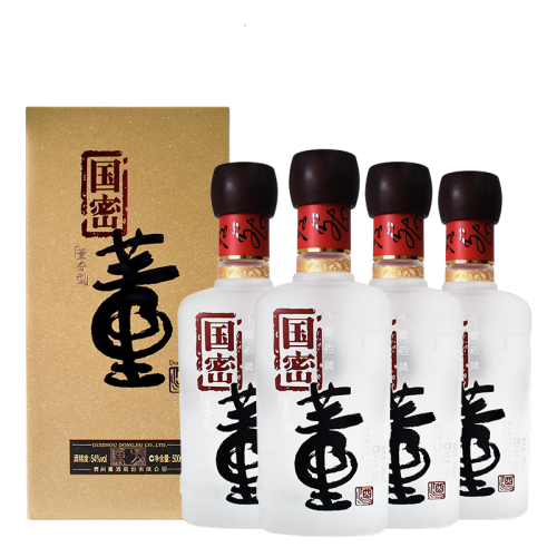 董酒 国密系列 国密方印 董香型白酒 54度 500ml*4整箱装 年货送礼 2011.6元（需