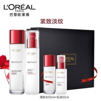 京东商城 loreal 欧莱雅 复颜抗皱紧致水乳护肤套装礼盒化妆品套装(柔