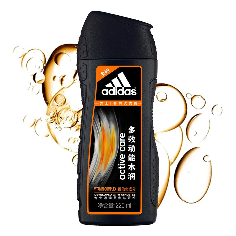 adidas 阿迪达斯 男士多效动能水润去屑洗发露 220ml 8.1元