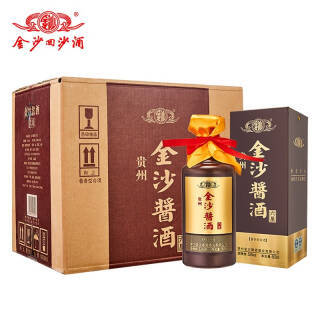 jinsha金沙回沙酒酱酒六星53度500ml6整箱礼盒装酱香型白酒贵州金沙酱