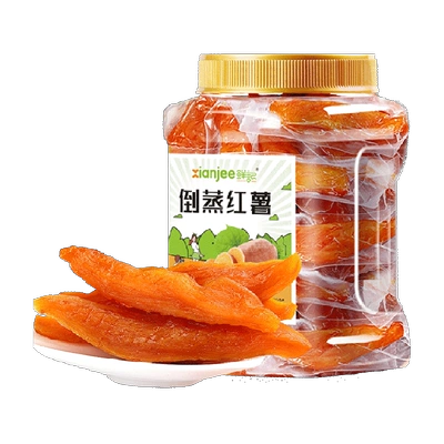 88vip：鲜记 红薯干 软糯代餐低脂零食 500g*5件 54.52元（合10.9元/件）