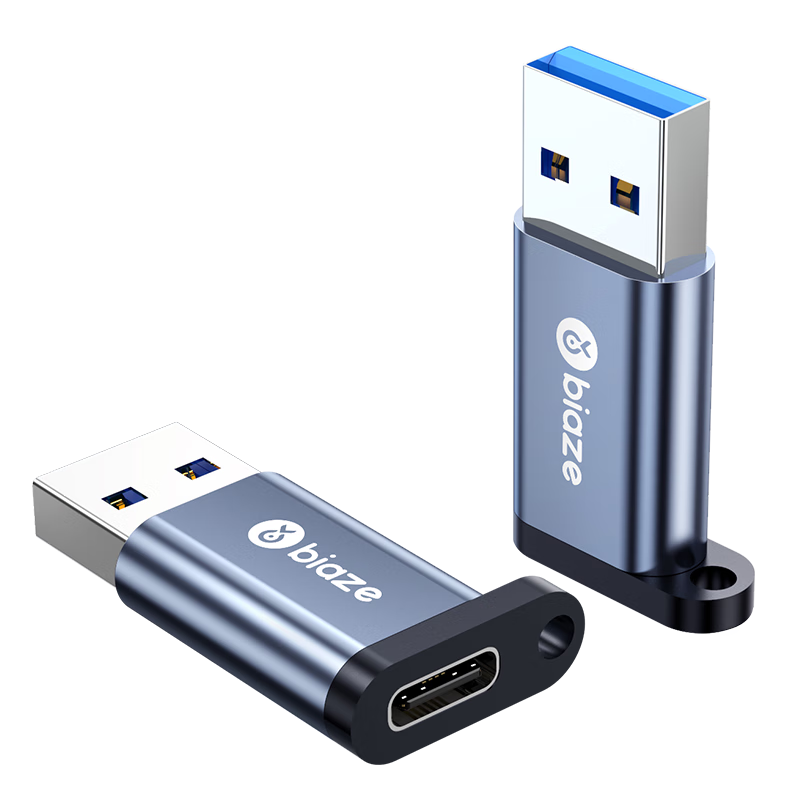 双11狂欢、限政补、需首购:毕亚兹 USB3.0转Type-C苹果转接头 USB-C数据OTG转接线