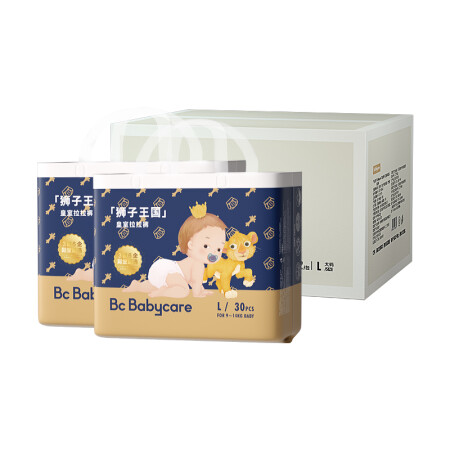 有券的上：babycare 皇冠LaLa裤皇室狮子王国 拉拉裤 箱装L66片 118.55元（需买2