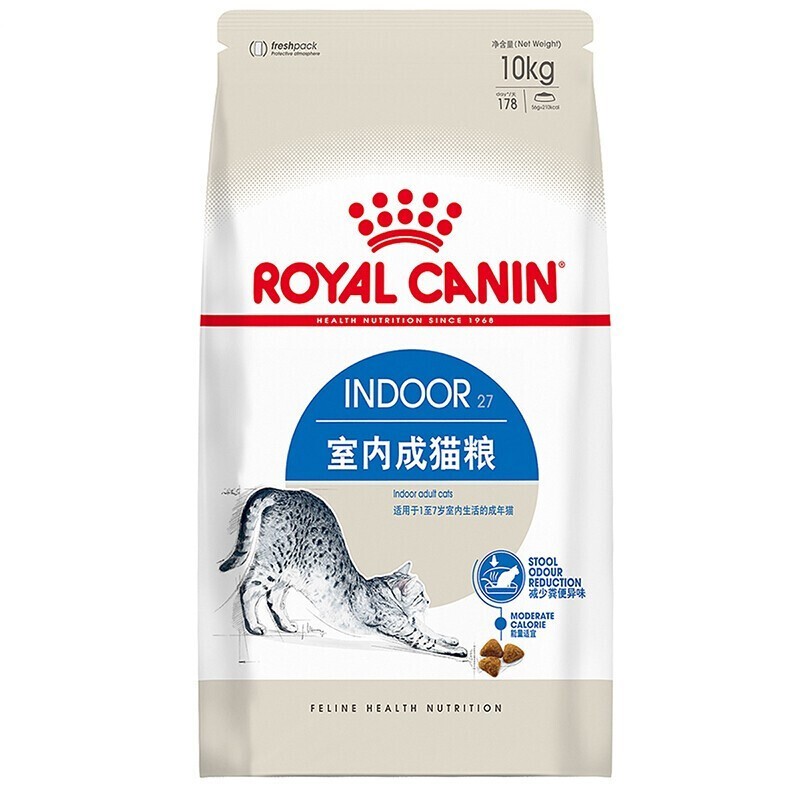 PLUS会员：ROYAL CANIN 皇家 I27室内成猫猫粮 10kg 382.5元（需用券）