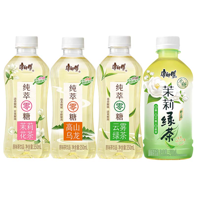 康师傅 饮料 纯粹系列+无糖茉莉绿混合350ml*12瓶 14.69元