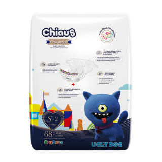 雀氏(chiaus)出口铂金装柔润金棉纸尿裤小号s68片[4-8kg] *5件 凑单品