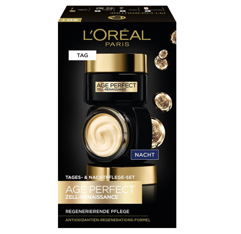 【含税直邮】L'Oreal 欧莱雅 Age Perfect 复颜日夜面部套装 2 x 50ml 到手约￥156.67