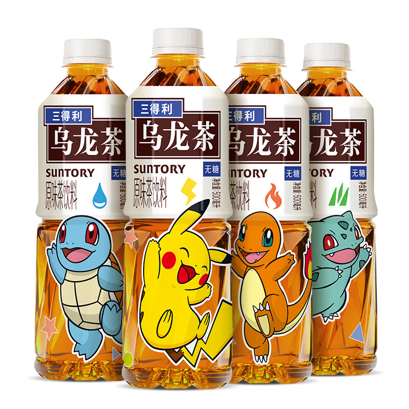 Suntory三得利 宝可梦联名款 乌龙茶饮料 500ml*15瓶 整箱装 48.72元（需用券）