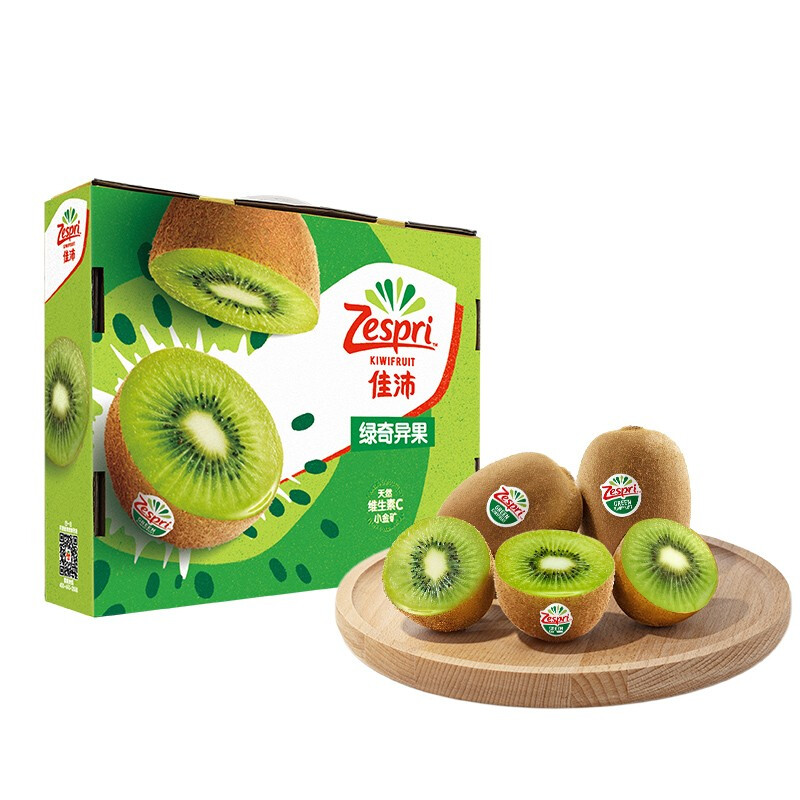 佳沛  绿奇异果 优选大果 12粒单果约115-135g 水果 猕猴桃 53.9元（需用券）