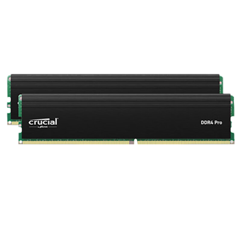 Crucial 英睿达 美光 32GB（16GB×2）套装 DDR4 3200频率 台式机内存条 Pro系列电竞