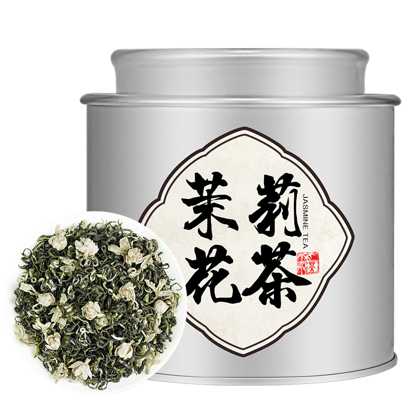 plus会员：尚芷 茶叶茉莉花茶 特级浓香型 川派绿茶 花草茶自饮茗茶 便携 罐