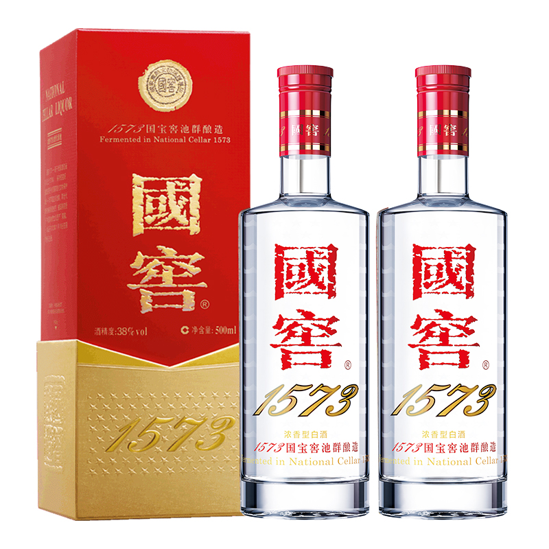 88VIP：国窖1573 38%vol 浓香型白酒 500ml*2瓶 1344.21元（需用券）