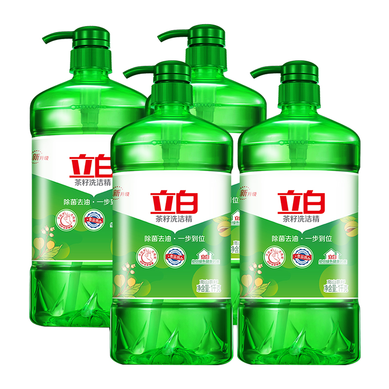 88VIP：Liby 立白 茶籽洗洁精 餐具专用 4KG 健康除菌 25.6元（需买5件，需用券