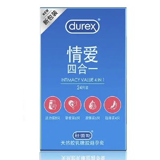 durex 杜蕾斯 情爱四合一 安全套 24只装 37.4元（需买2件，共134.8元，双重优惠