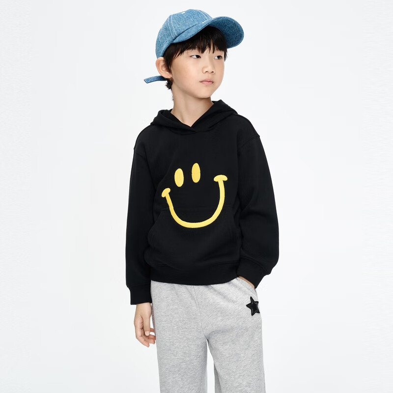 Little MO&CO. little moco童装24春装男女童长袖连帽卫衣KBD1SWST09 黑色 160/76 459元（