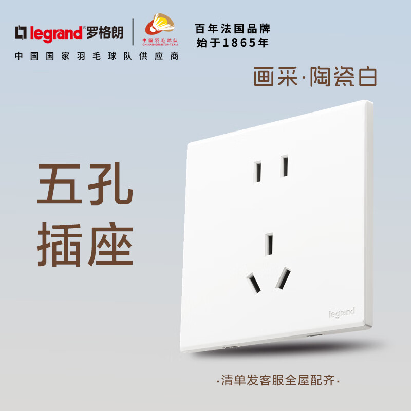 legrand 罗格朗 10A正五孔插座 3.79元（需用券）