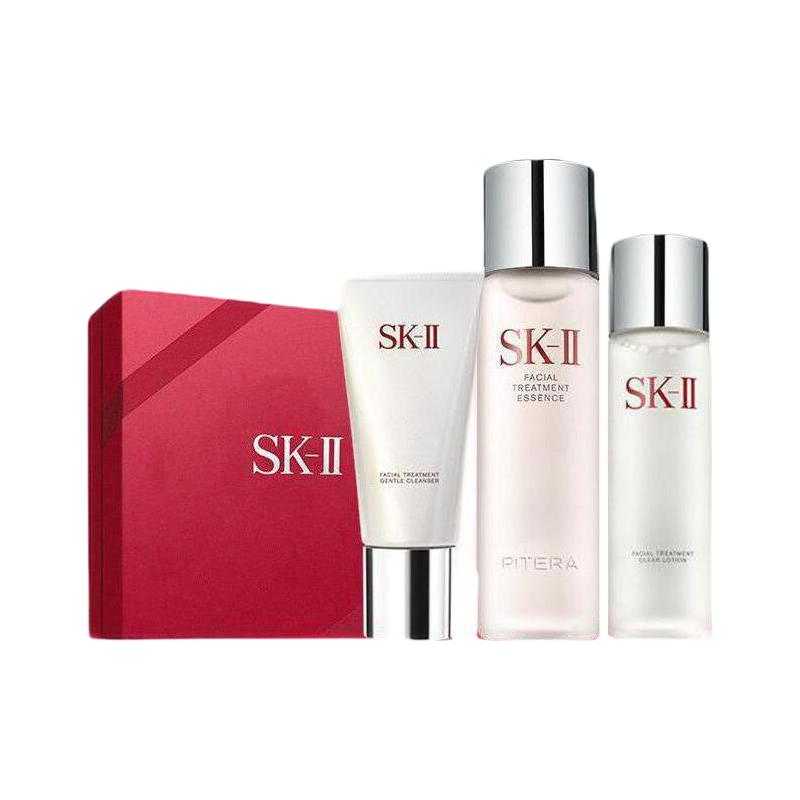 移动端、京东百亿补贴：SK-II 神仙水230ml+洗面奶120g+清莹露160ml护肤品套装sk2