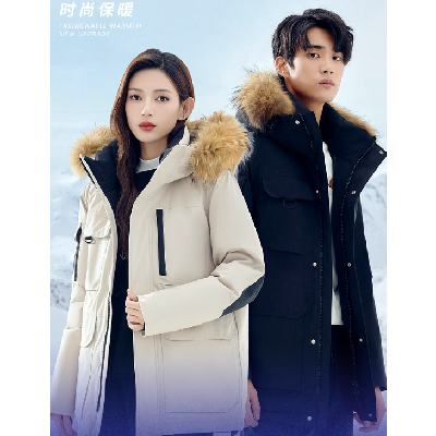 20点开始：SNOW FIYING 雪中飞 大毛领 派克工装羽绒服 情侣款 颜色任选 359元包