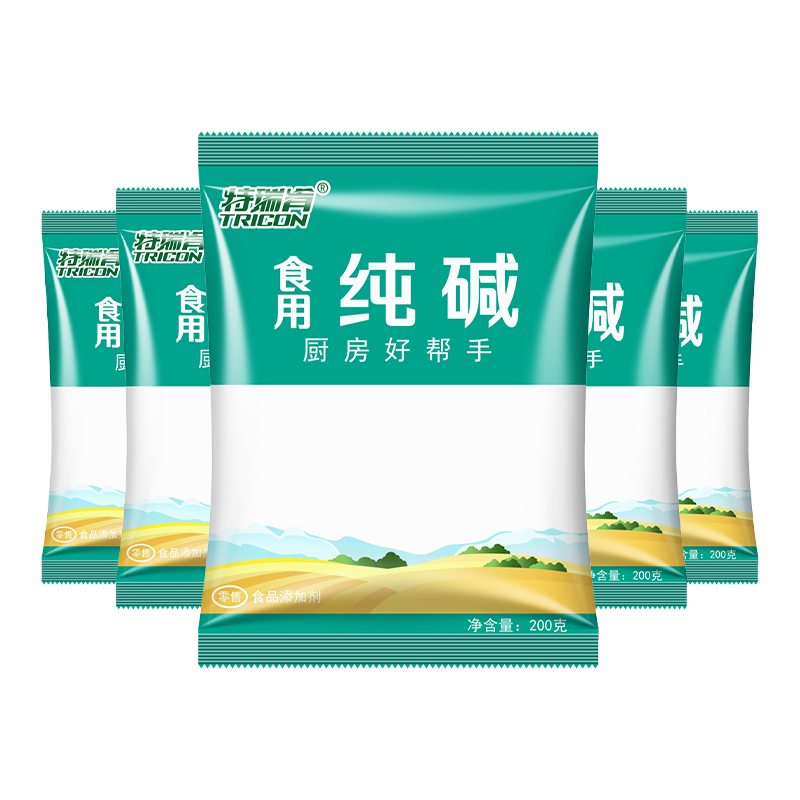 特瑞肯（TRICON）厨房食用纯碱200g*5袋烘焙发面饮品制作清洁祛污祛味调味品