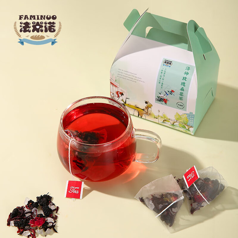 法米诺 花果茶 125g 人参桑葚黑枸杞红枣茶礼盒 24.9元（需用券）