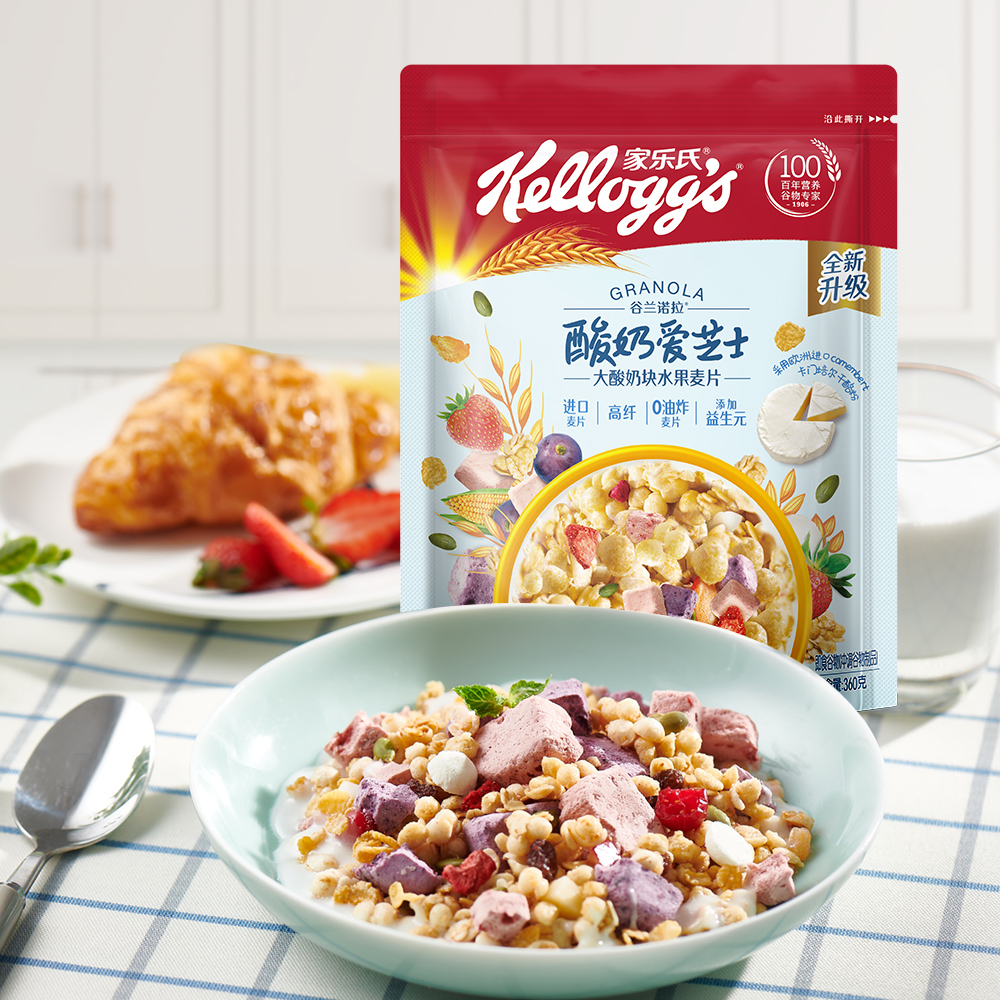 Kellogg's 家乐氏 营养香脆早餐麦片即食水果谷物脆香甜玉米片 13.52元