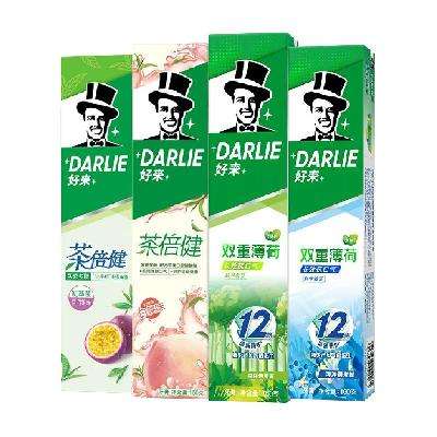 88VIP：DARLIE好来 牙膏茶倍健初萃茶双重薄荷160g*4套装*3件 返后78.94元，合单