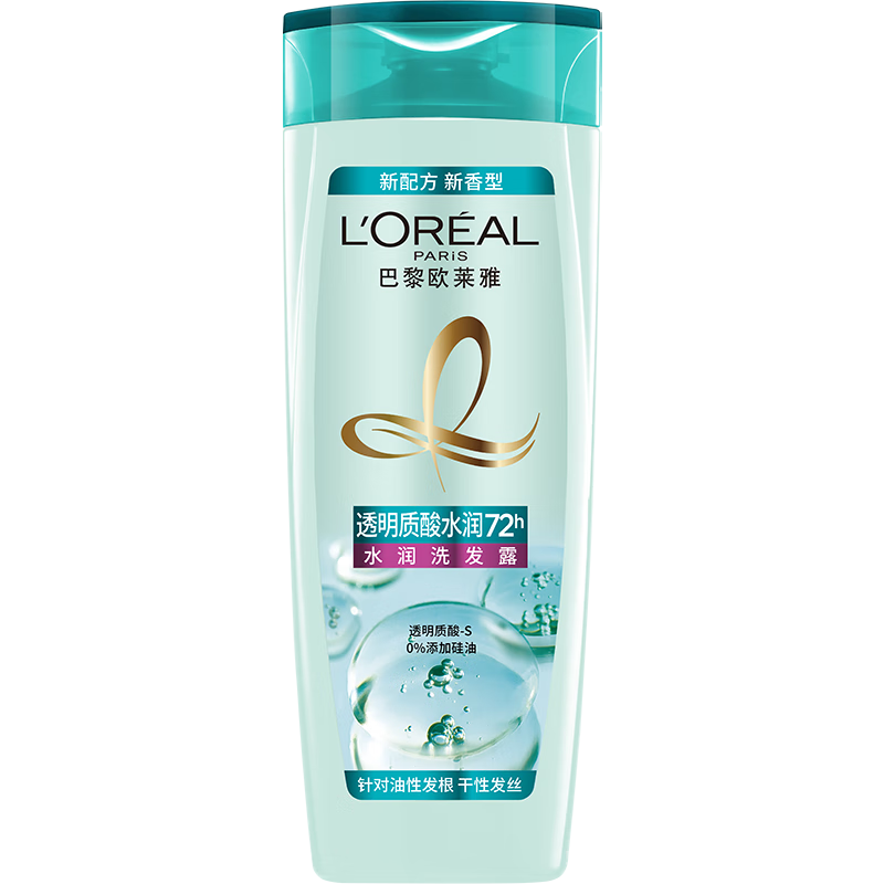 PLUS会员：L'OREAL PARIS 巴黎欧莱雅 透明质酸水润洗发露 400ml 18.42元包邮（需凑