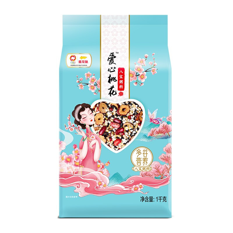 金龙鱼 爱心桃花 八宝粥料 1kg 15.9元