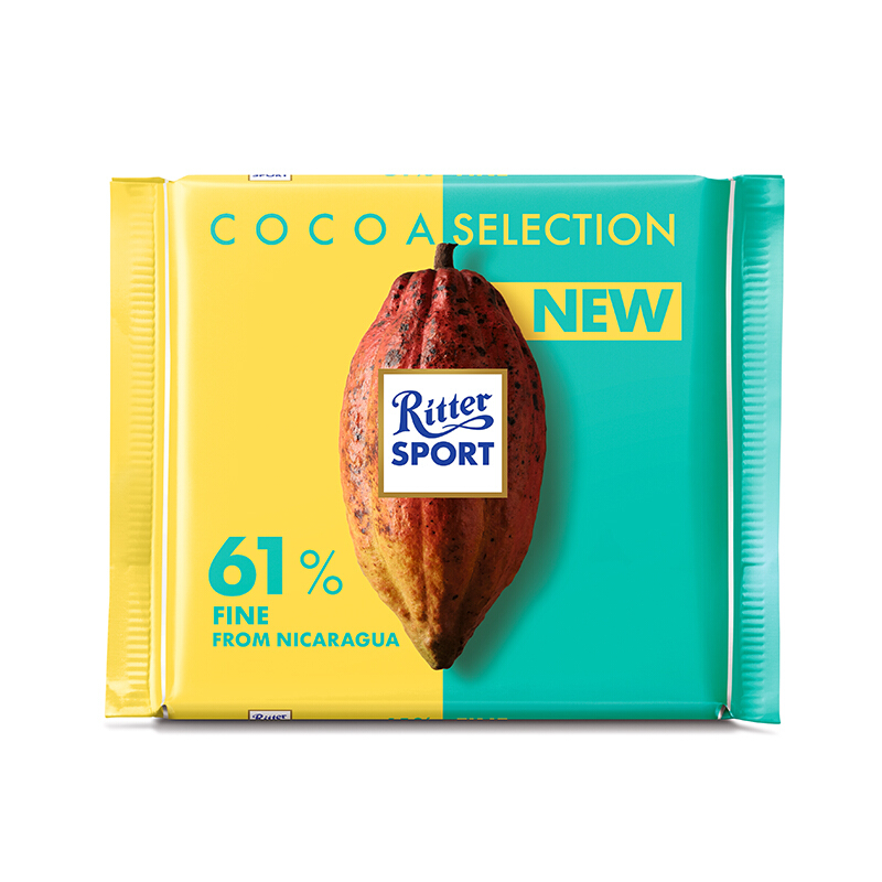 Ritter SPORT 尼加拉瓜 醇黑巧克力 100g 6.6元