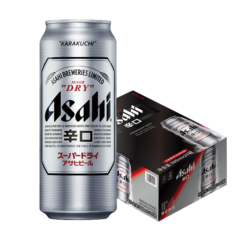 PLUS会员：Asahi 朝日啤酒 超爽生啤 500*15罐*2件 146.5元包邮（双重优惠，合73.25