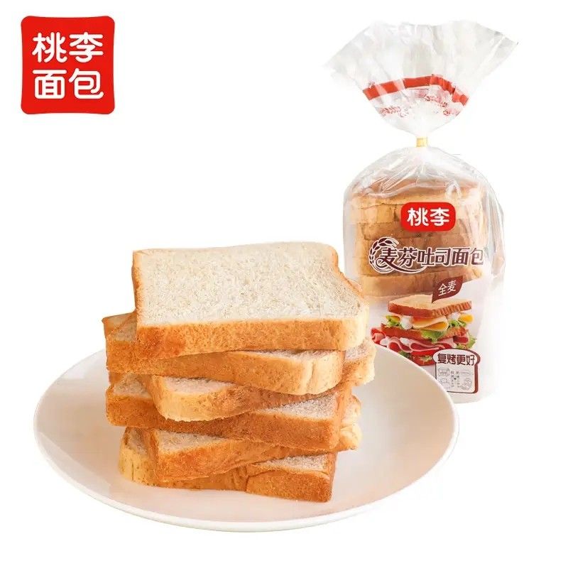 桃李 麦芬吐司面包 原味 400g 6.45元（需买2件，需用券）