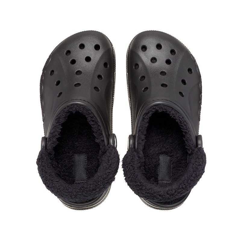 crocs 秋冬新品休闲鞋秋冬洞洞鞋贝雅暖绒暖棉|206633 黑/黑套装 165.81元（需用